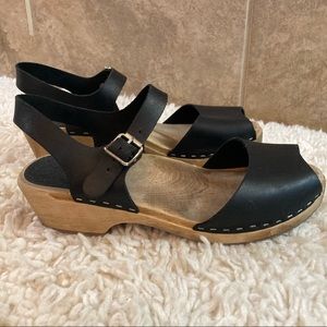 MIA Anja Clog open-toe black leather women’s